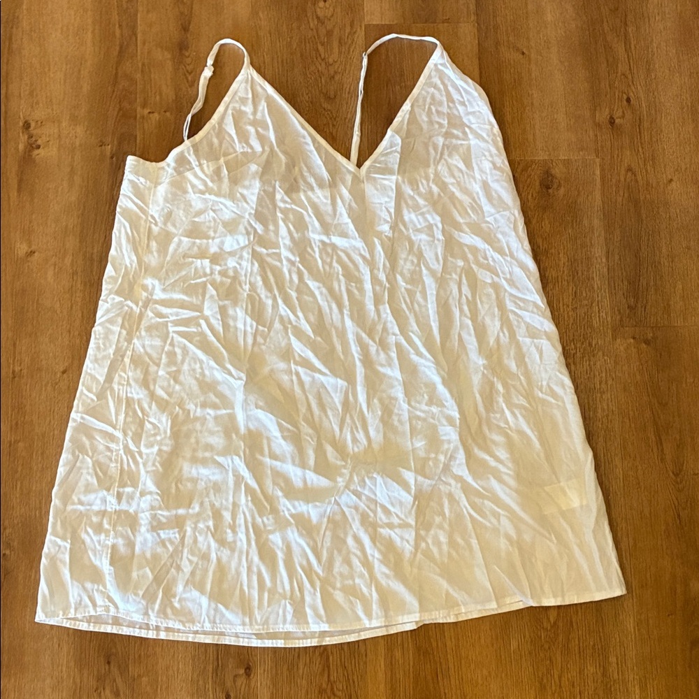 Free People White V-Neck Spaghetti Strap Tank
